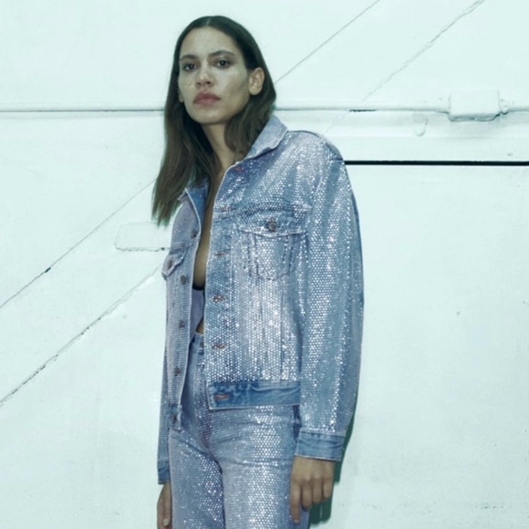 Zara Rhinestone Denim Jacket - Picture 3 of 6